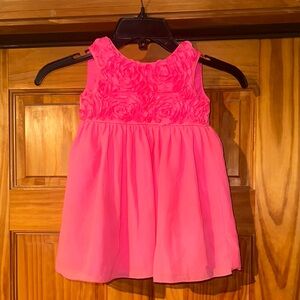 Carter's Pink Ruffled Sundress Sleeveless Scoop Neck